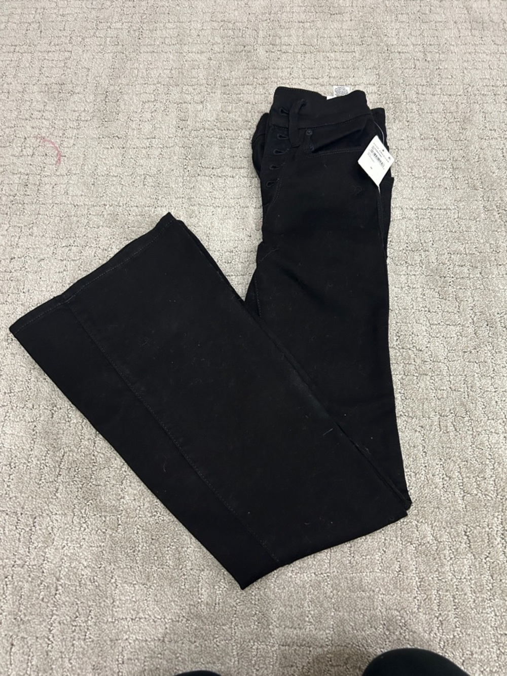 Good American Black Flare Jeans - Wide Leg